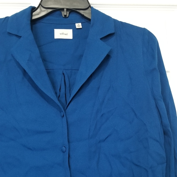 Wilfred Button Down Blue Shirt Size XS - Picture 2 of 12